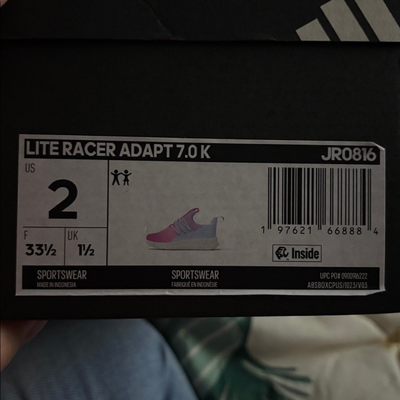 Adidas girls lite racer adapt 7.0k tie dye sneakers - Picture 4 of 4